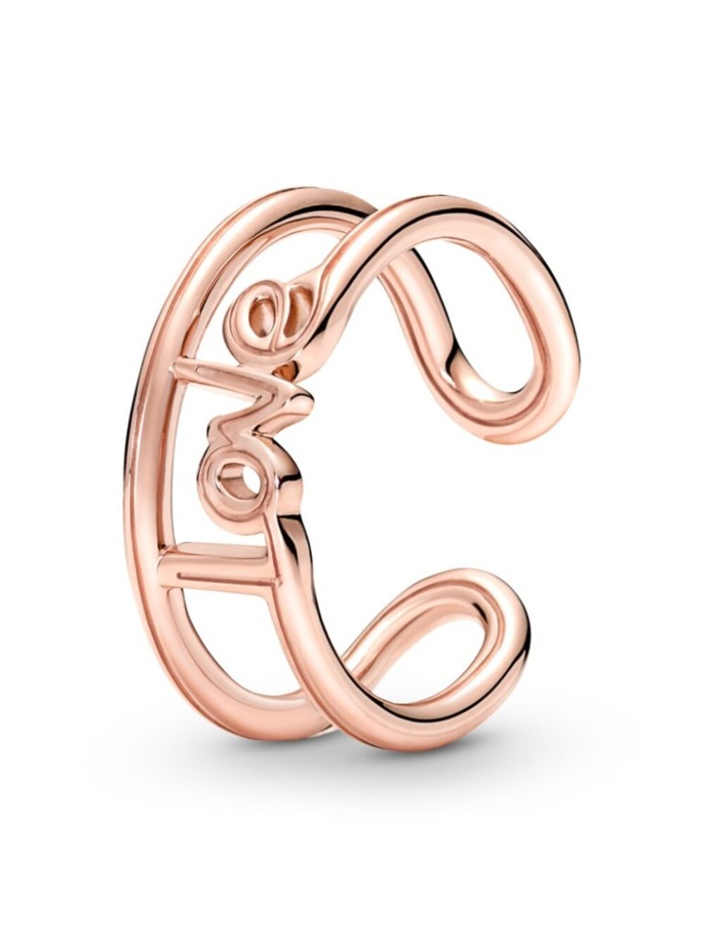 rose Gold Plate Love Open Ring